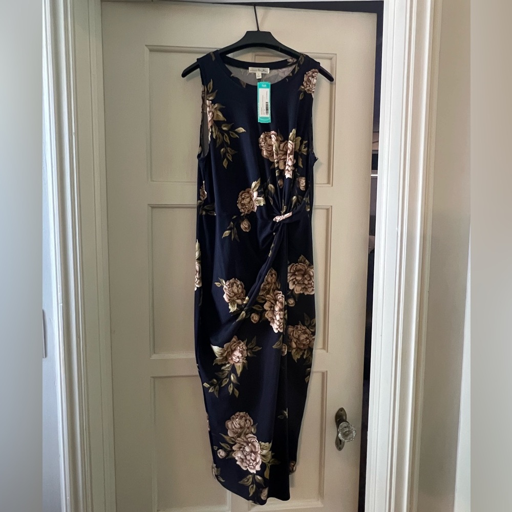 NWT Nine Britton Abagail Brushed Knit Midi Dress